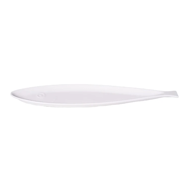 Piatto sardina in ceramica Bianco