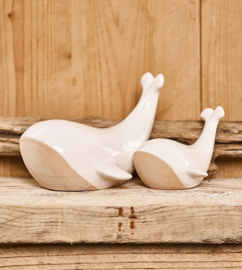 Balena in ceramica - Due misure