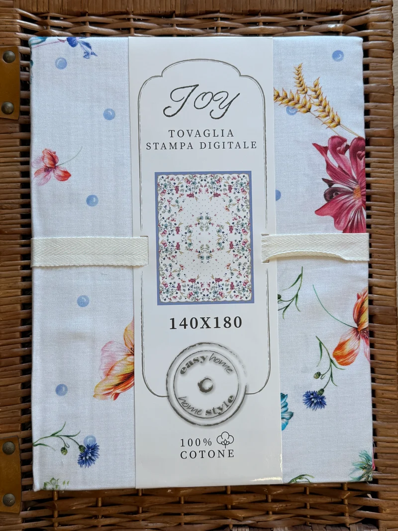 Fiori - Tovaglia rettangolare in cotone con stampa digitale