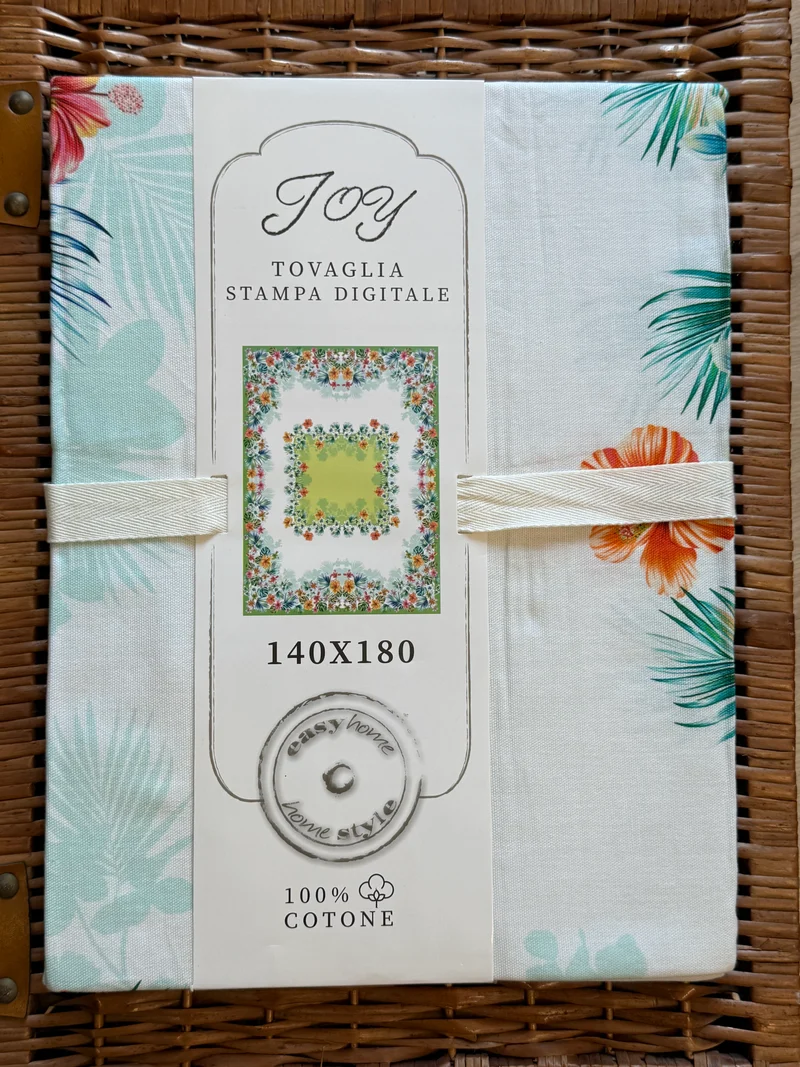 Hibiscus - Tovaglia rettangolare in cotone con stampa digitale