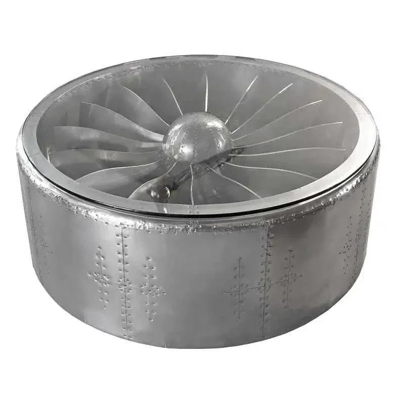 Hazenkamp Flugzeug Couchtisch 128x128x42cm Propeller