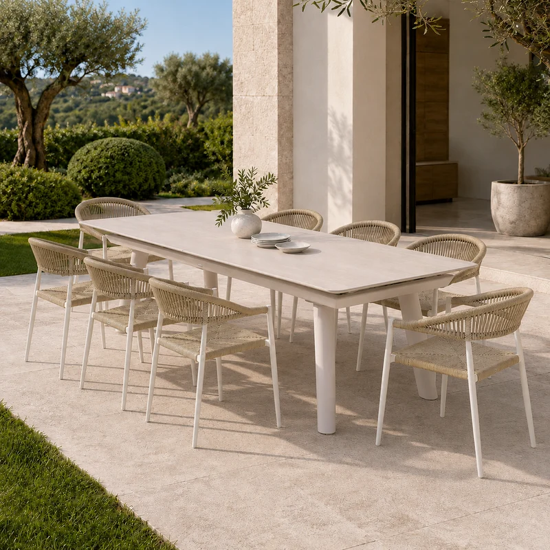 Tavolo da giardino in alluminio allungabile da 200 a 260 cm – Mary