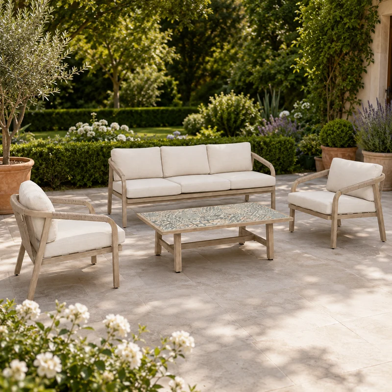 Salotto da giardino completo con 5 posti - Kalimera Big