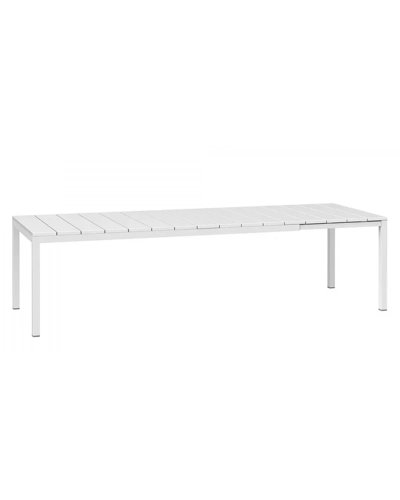 Tavolo da giardino allungabile con piano DurelTop bianco 210/280x100 cm – Rio ext