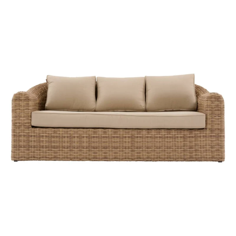 Salotto da giardino completo 5 posti in resina intrecciata – Mooréa Savana