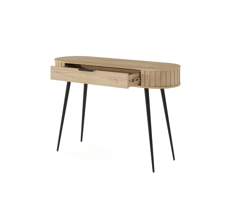 Consolle 1 cassetto con piede in metallo Lovy 120x80 cm