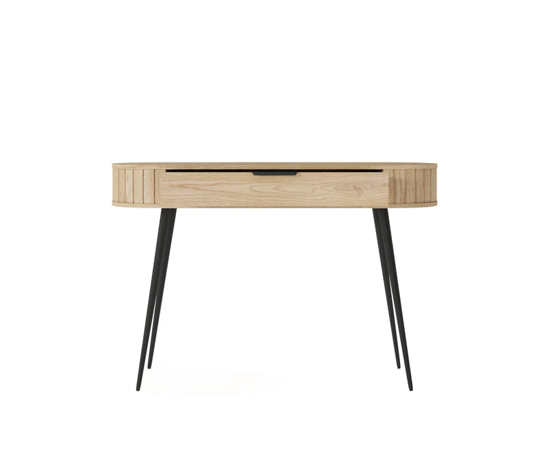 Consolle 1 cassetto con piede in metallo Lovy 120x80 cm
