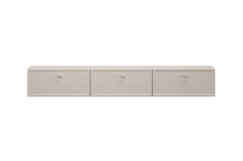 Mobile TV 1 anta 2 cassetti cashmere con maniglie oro Lora 200x45 cm