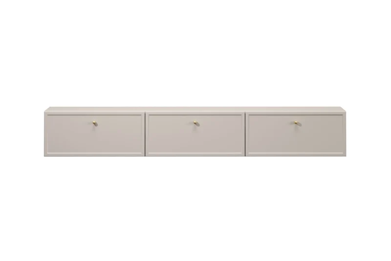 Mobile TV 1 anta 2 cassetti cashmere con maniglie oro Lora 200x45 cm