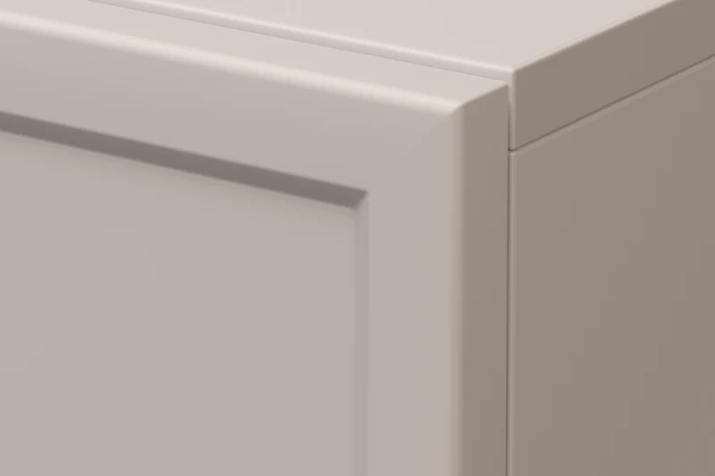 Madia 2 ante 3 cassetti cashmere con maniglie oro Lora 150x45 cm