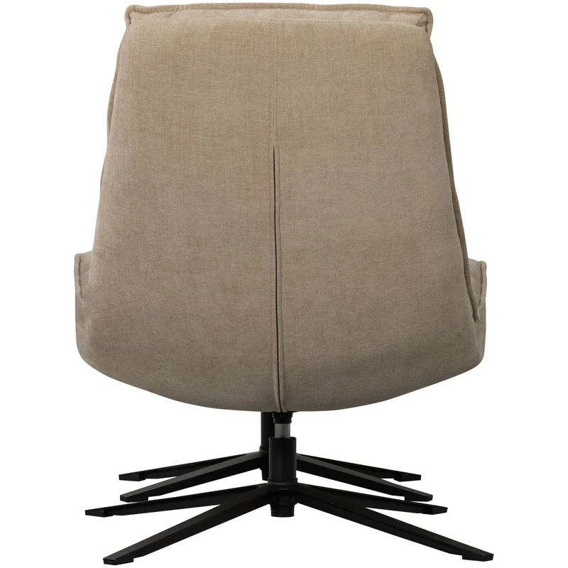 Poltrona girevole con poggiapiedi in tessuto Kube 100x74 cm