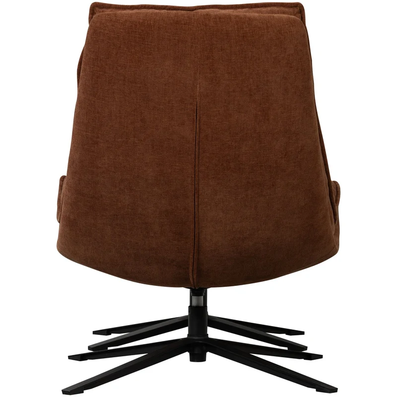 Poltrona girevole con poggiapiedi in tessuto Kube 100x74 cm