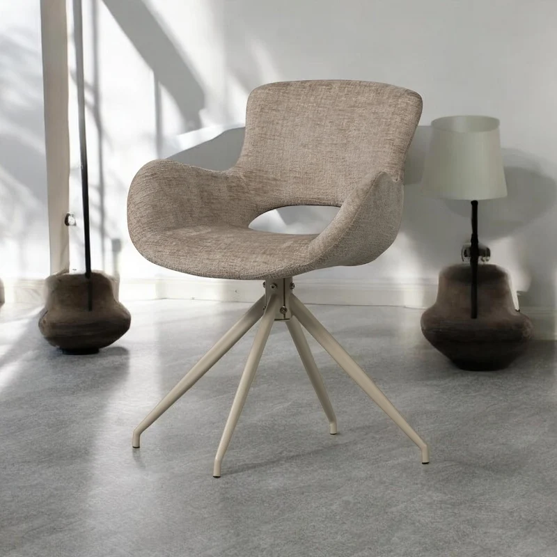 Set di 2 sedie da pranzo girevoli in velluto Eliva 58x58 cm