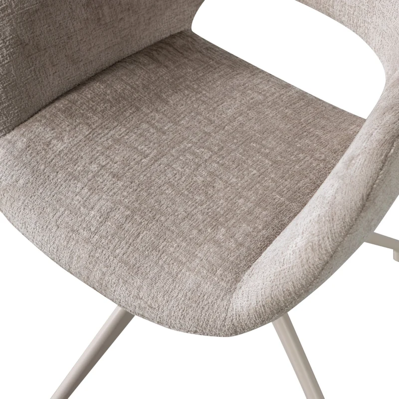 Set di 2 sedie da pranzo girevoli in velluto Eliva 58x58 cm