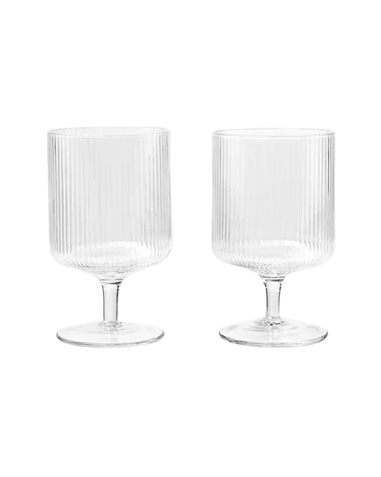 Bicchieri Ripple Wine Glasses - Clear - Set of 2