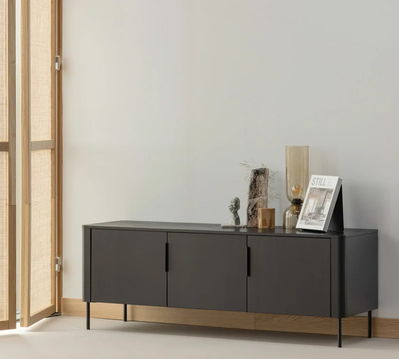 Mobile TV 3 ante in legno di pino Gunnar 154x56 cm