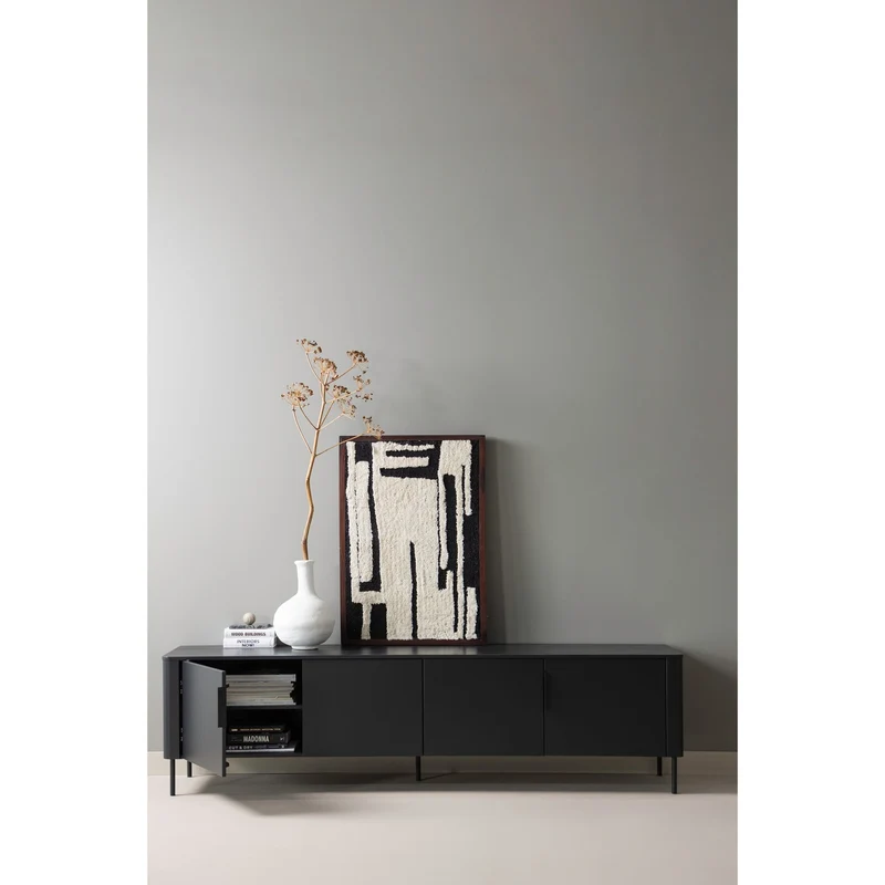 Mobile TV 4 ante in legno di pino Gunnar 200x56 cm