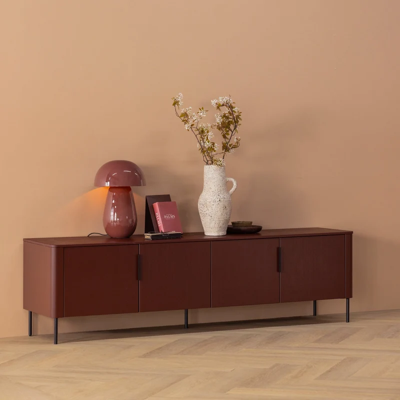 Mobile TV 4 ante in legno di pino Gunnar 200x56 cm
