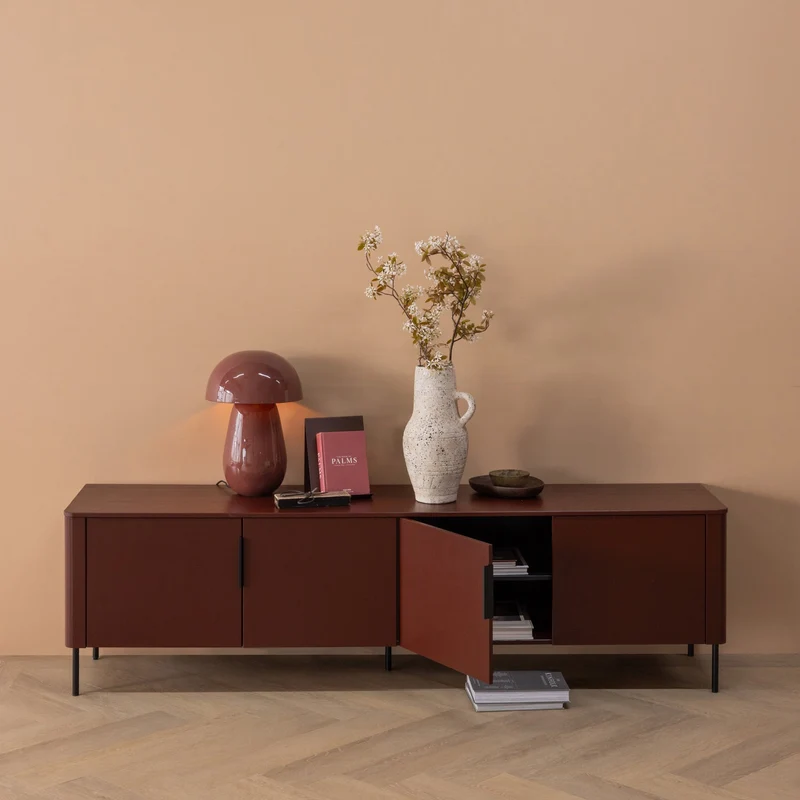 Mobile TV 4 ante in legno di pino Gunnar 200x56 cm