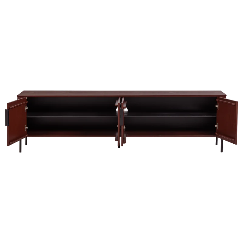 Mobile TV 4 ante in legno di pino Gunnar 200x56 cm