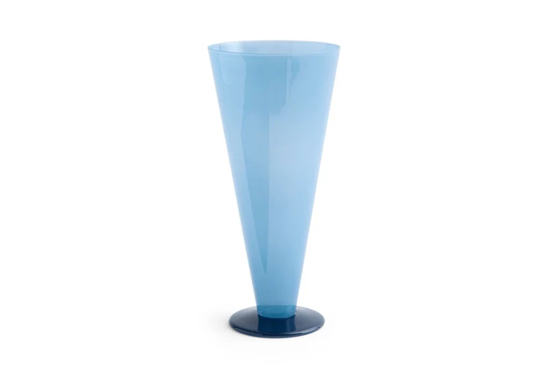 Conical Vase Large - Petrol Blue & Dark Blue