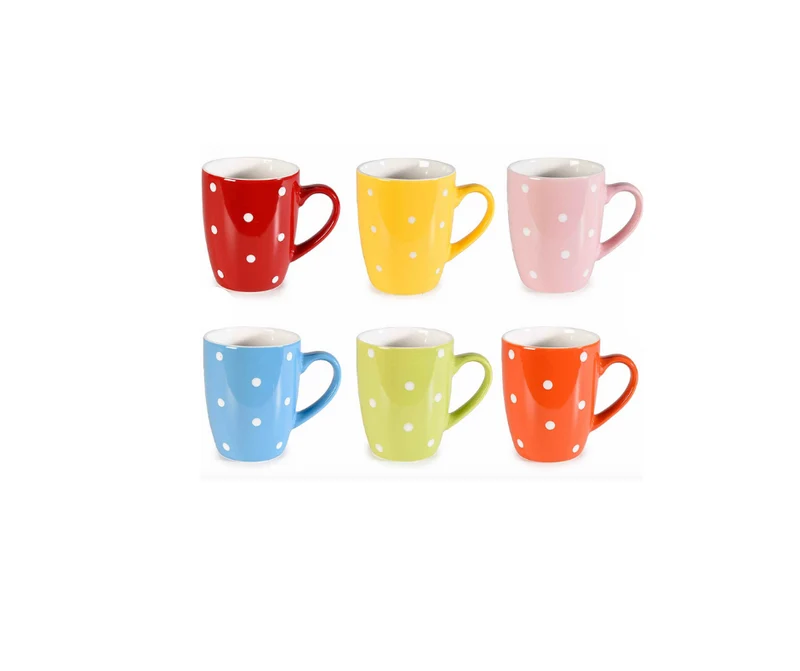 Tazza in porcellana in fantasia pois