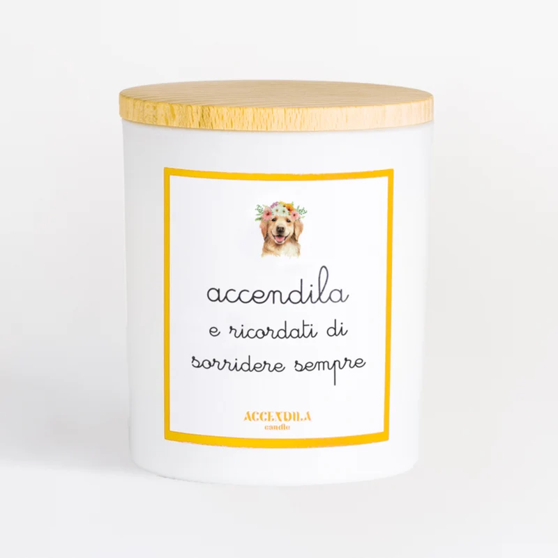 Candela profumata iris e tuberosa - "Sorridi"