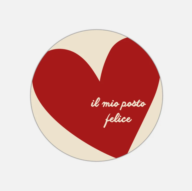 Tovaglietta tonda - "Il mio posto felice"
