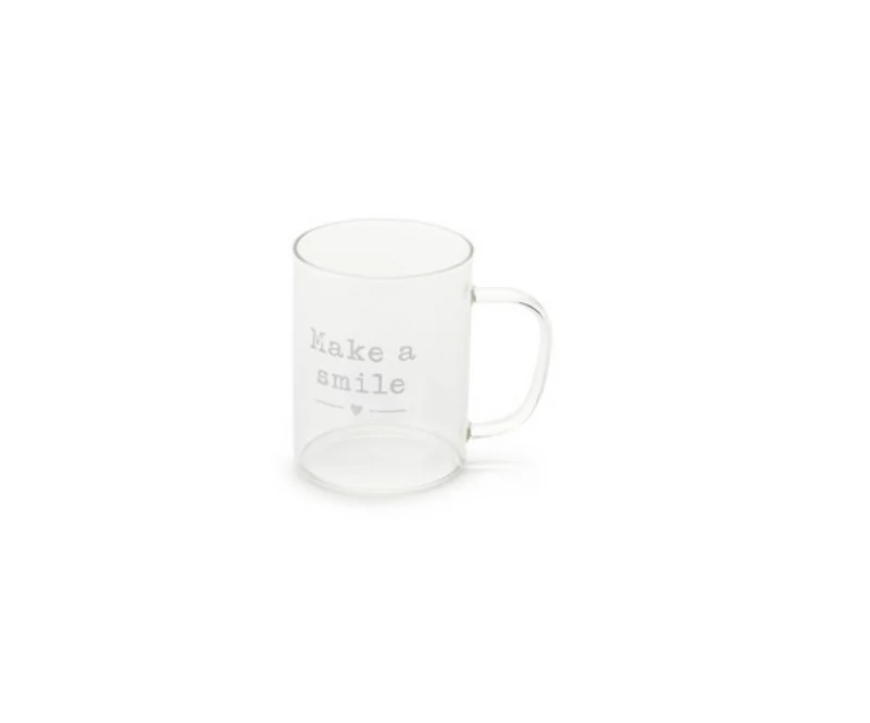 Mug in vetro borosilicato - Make a smile