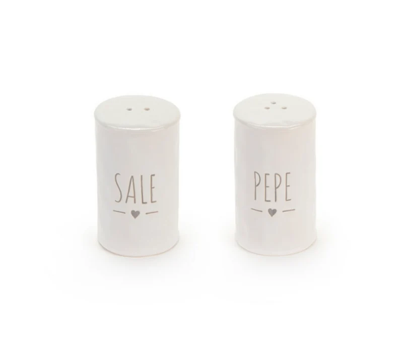 Set Sale e Pepe in ceramica dolomite