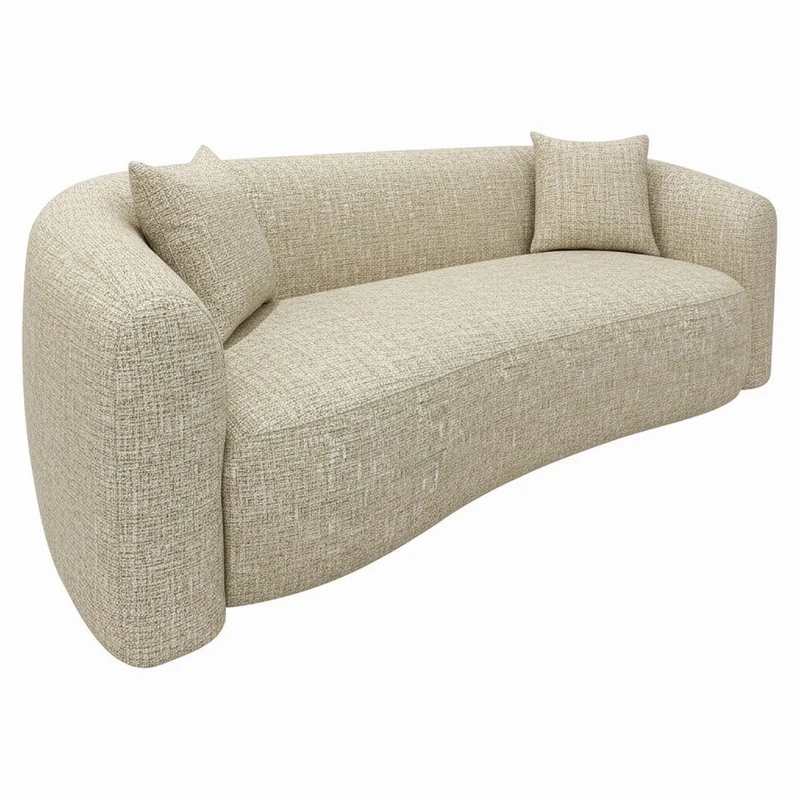 Richmond Interiors Sofa Luxandra sand tweed fire retardant