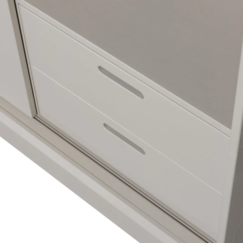 Credenza 2 ante 2 cassetti in legno di pino Mila 200x120 cm