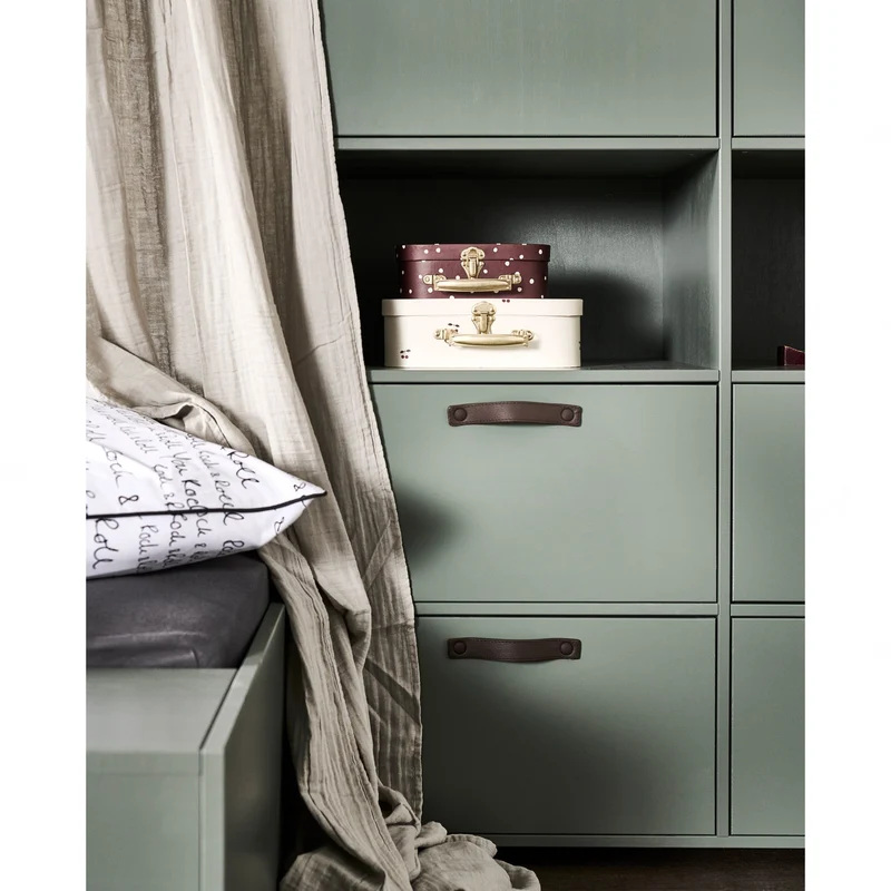 Credenza 2 ante 4 cassetti in legno di pino verde Sally 185x103 cm