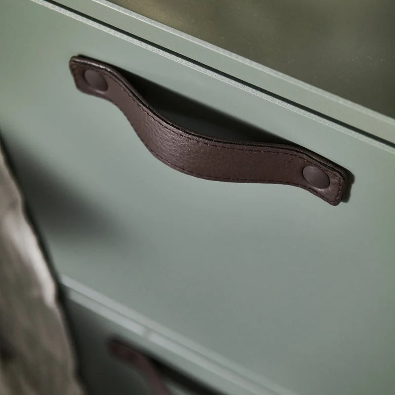 Credenza 2 ante 4 cassetti in legno di pino verde Sally 185x103 cm