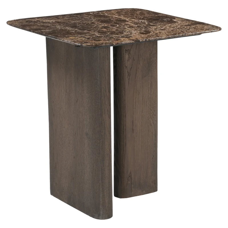 Richmond Interiors Beistelltisch Castello Smoked charchoal marble top