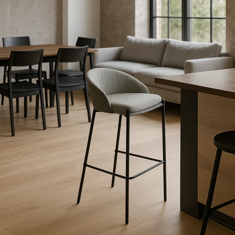 Sgabello Narvia grigio
