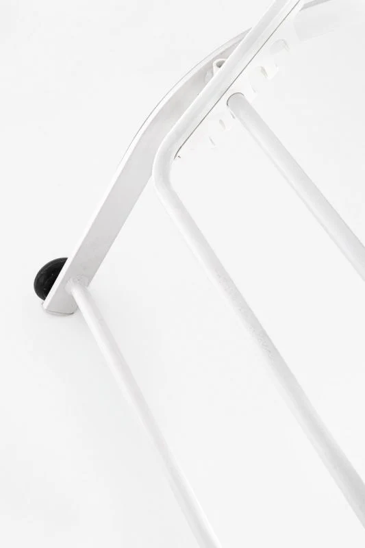 Lettino da giardino reclinabile con ruote in alluminio bianco – Taylor