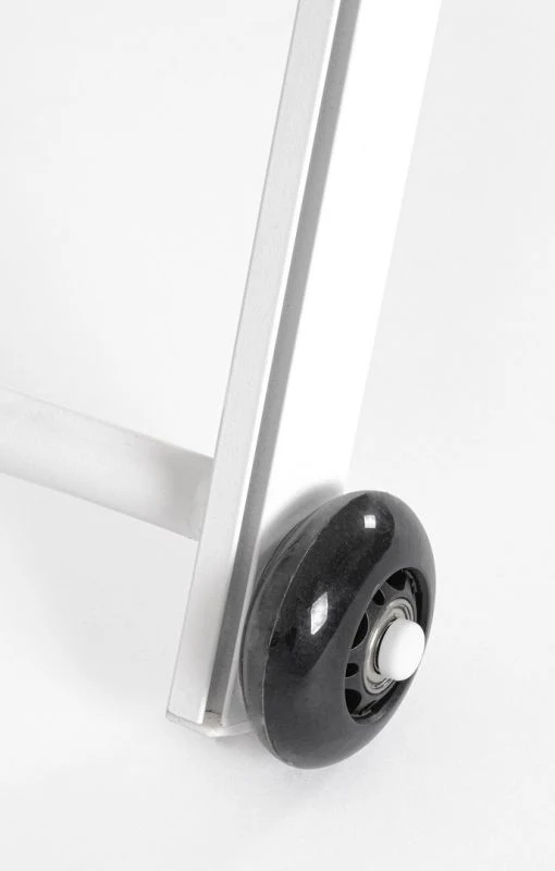 Lettino da giardino reclinabile con ruote in alluminio bianco – Taylor
