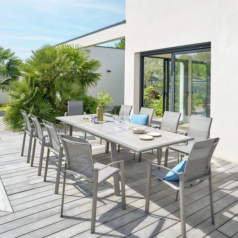 Tavolo da giardino allungabile 170/264 cm segale e pralina 10 posti – Pavane