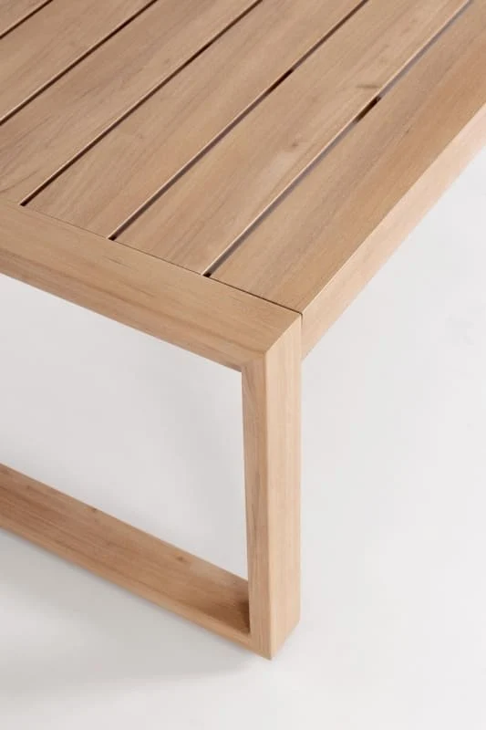 Salotto da giardino completo 4 posti in alluminio effetto legno naturale – Kallen