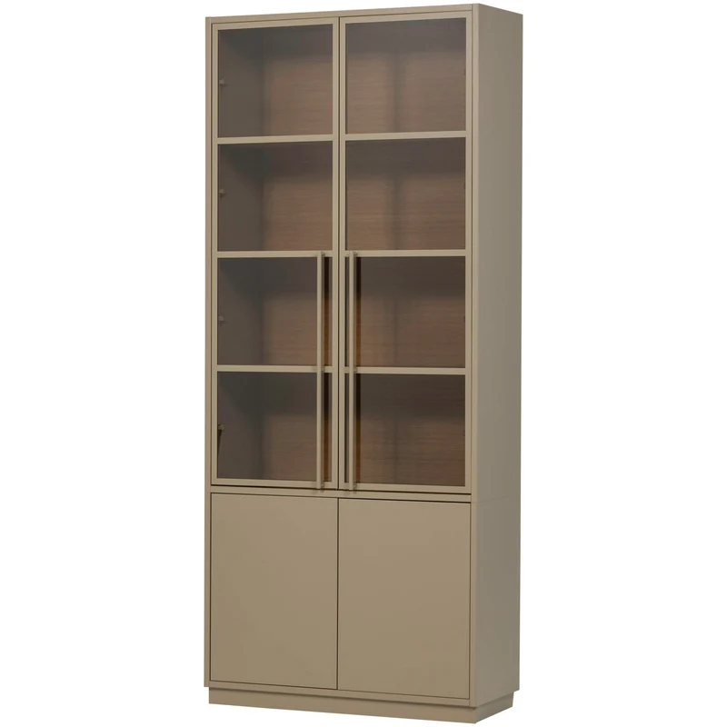 Vetrina 2 ante in legno di pino Reby 101x236 cm