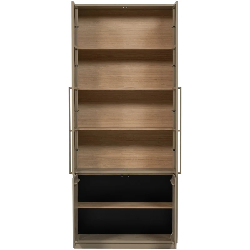 Vetrina 2 ante in legno di pino Reby 101x236 cm