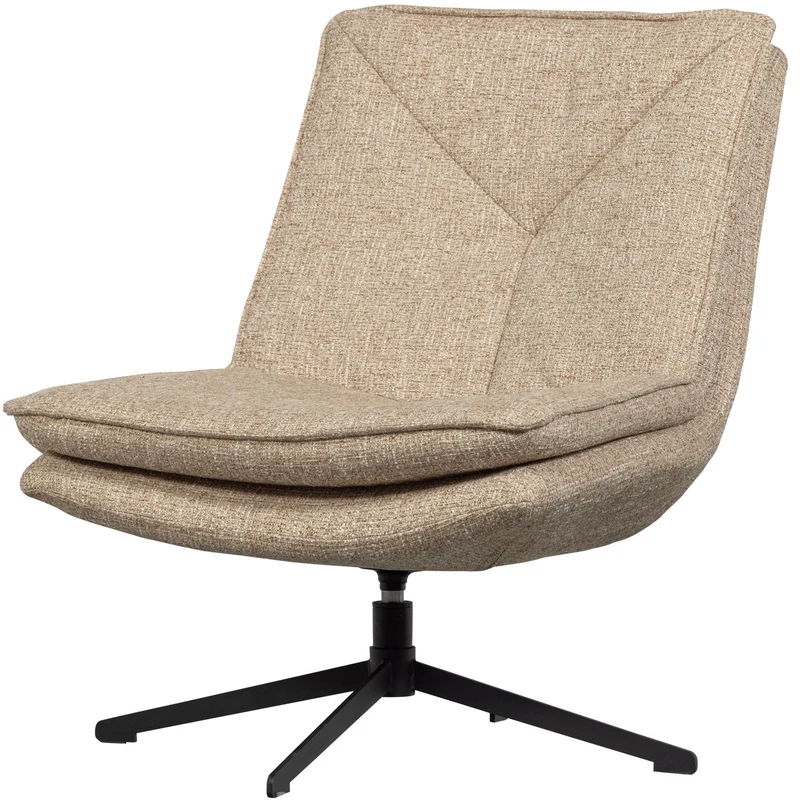 Poltrona girevole in tessuto Milaro 75x88 cm