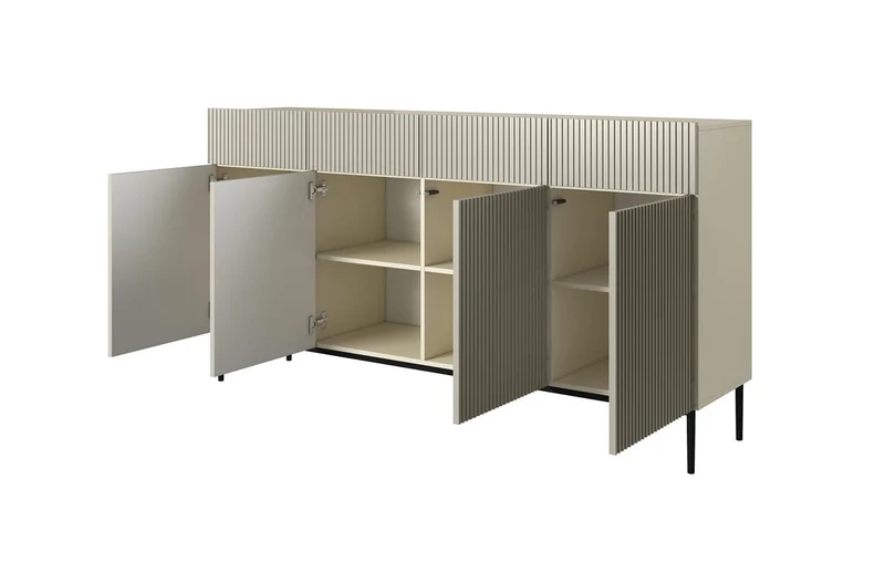 Madia 4 ante 4 cassetti con piede in metallo Nicole 200x105 cm