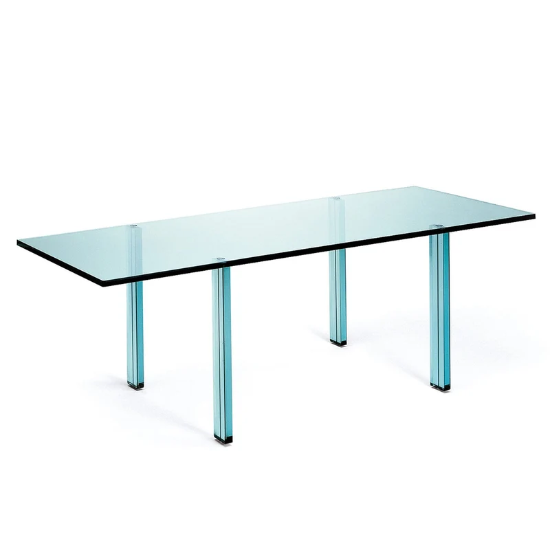 Glass Dining Table TESO TAVOLO by Renzo Piano for FontanaArte