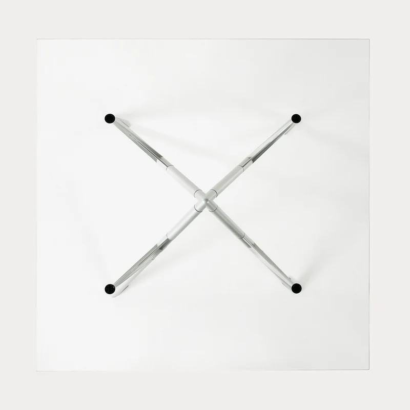 Crystal and Aluminum Table PRESIDENT M by Philippe Starck for Baleri Italia