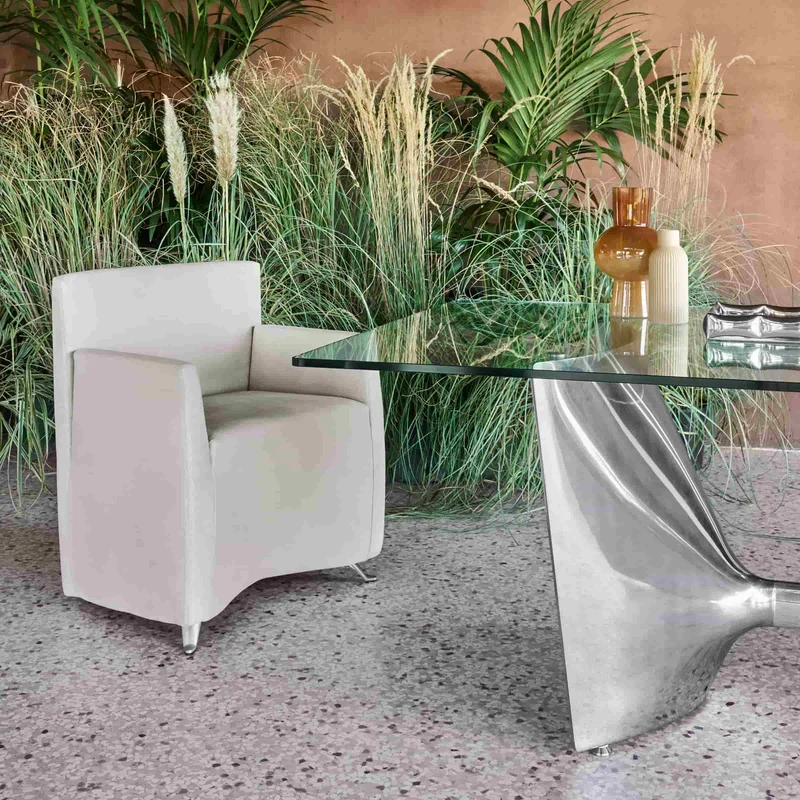 Armchair with Reclining Back CAPRICHAIR by Hannes Wettstein for Baleri Italia