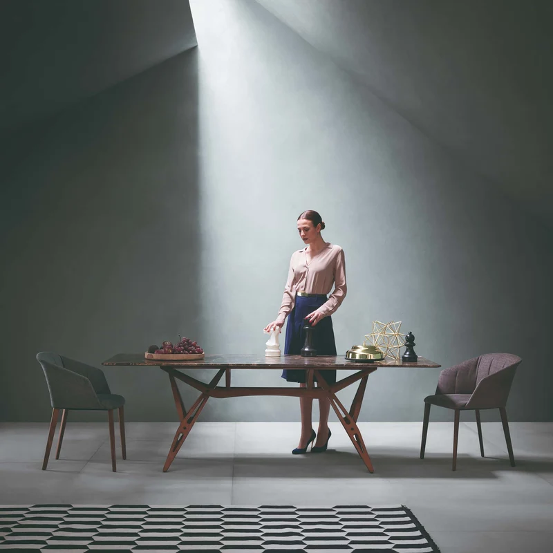 Dining Table REALE Homage to Carlo Mollino by Zanotta
