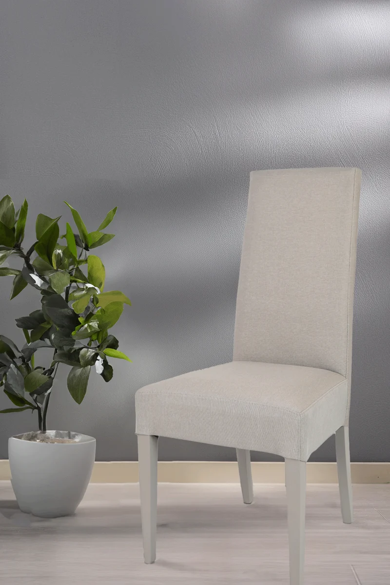 Sedia outlet modello 36 imbottita in tessuto colore camoscio