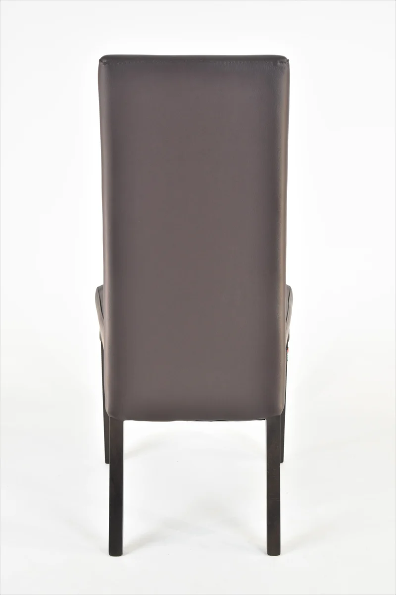 Sedia outlet modello 36 imbottita in finta pelle colore moka gambe color wengè